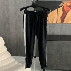 TNA Black Joggers with White and tan Stripes S